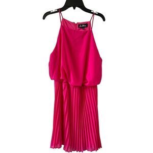 Sam Edelman Sleeveless Pleated Blouson Mini Dress Women’s Pink Size Small